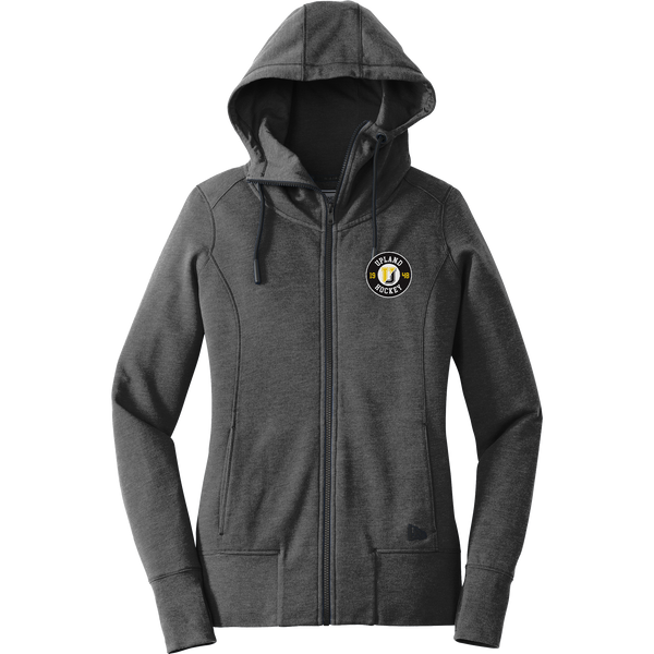 Upland Hockey New Era Ladies Tri-Blend Fleece Full-Zip Hoodie