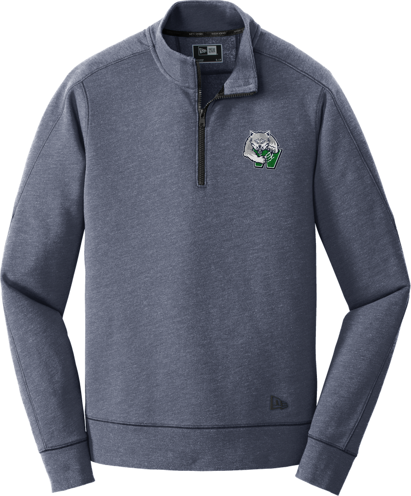 Woodbridge Wolfpack New Era Tri-Blend Fleece 1/4-Zip Pullover
